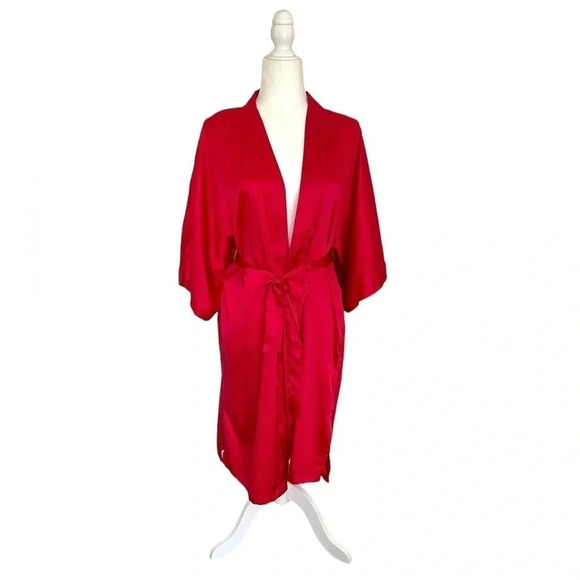 Victoria's Secret Silky Satin Kimono Short Robe - Picture 1 of 4